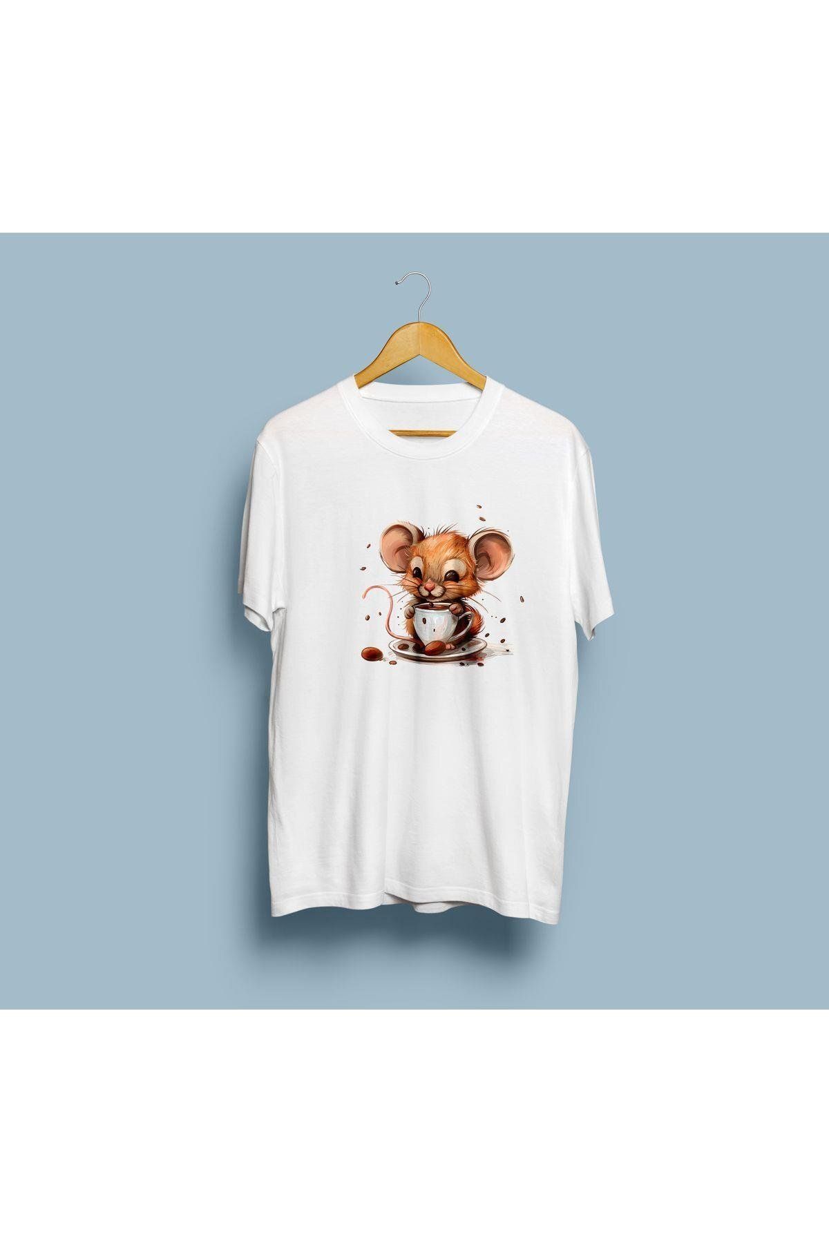 bahriyeli.jpeg Oversize Sevimli Fare ve Kahve Tasarım unisex T-shirt