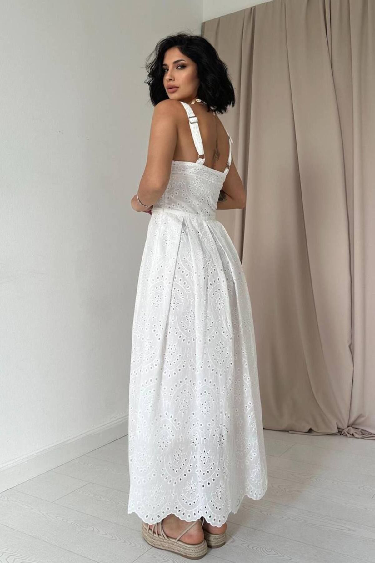 Butik Güpür Detay Butter Elbise