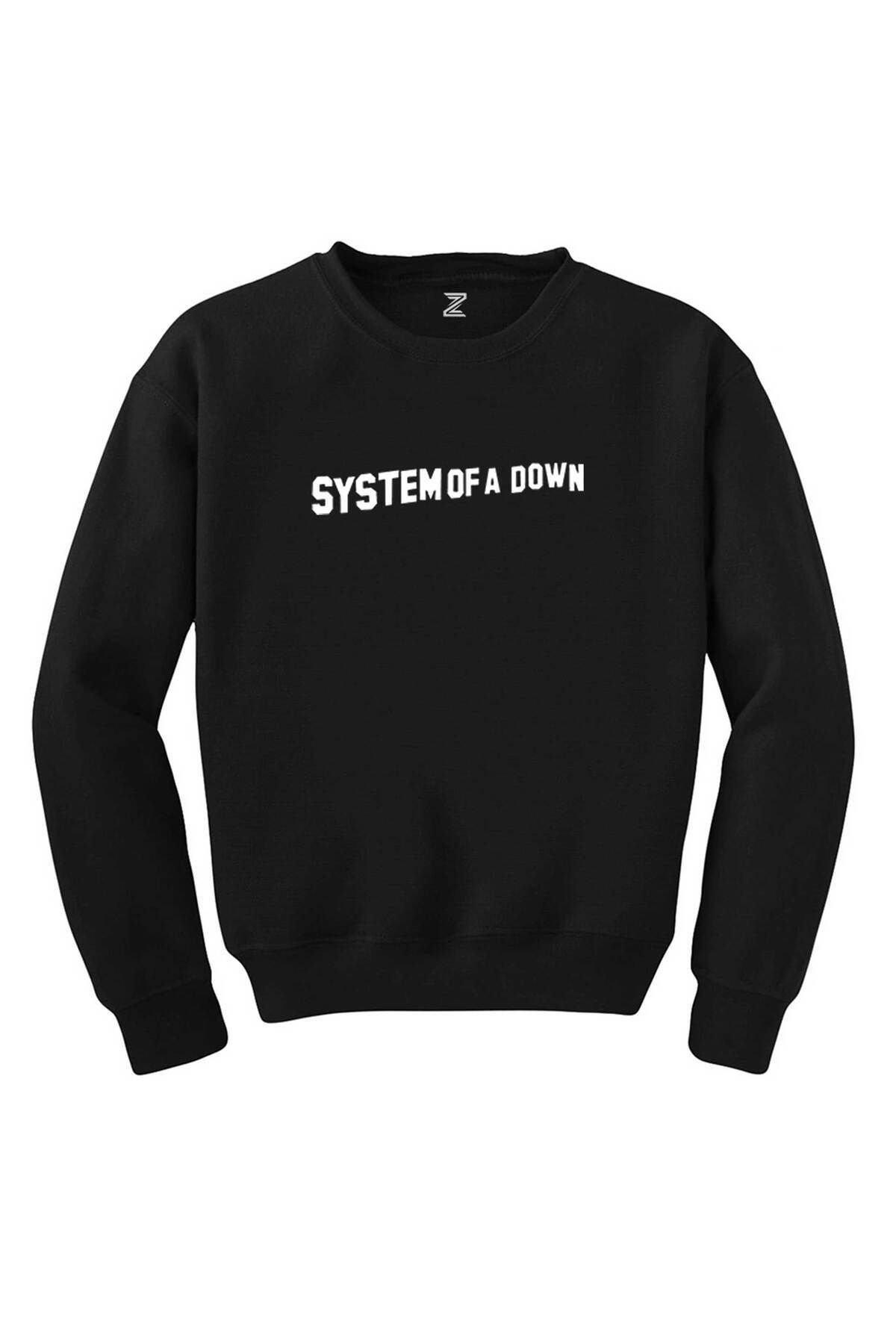 Pisa Art System of a Down Yazı Siyah Sweatshirt