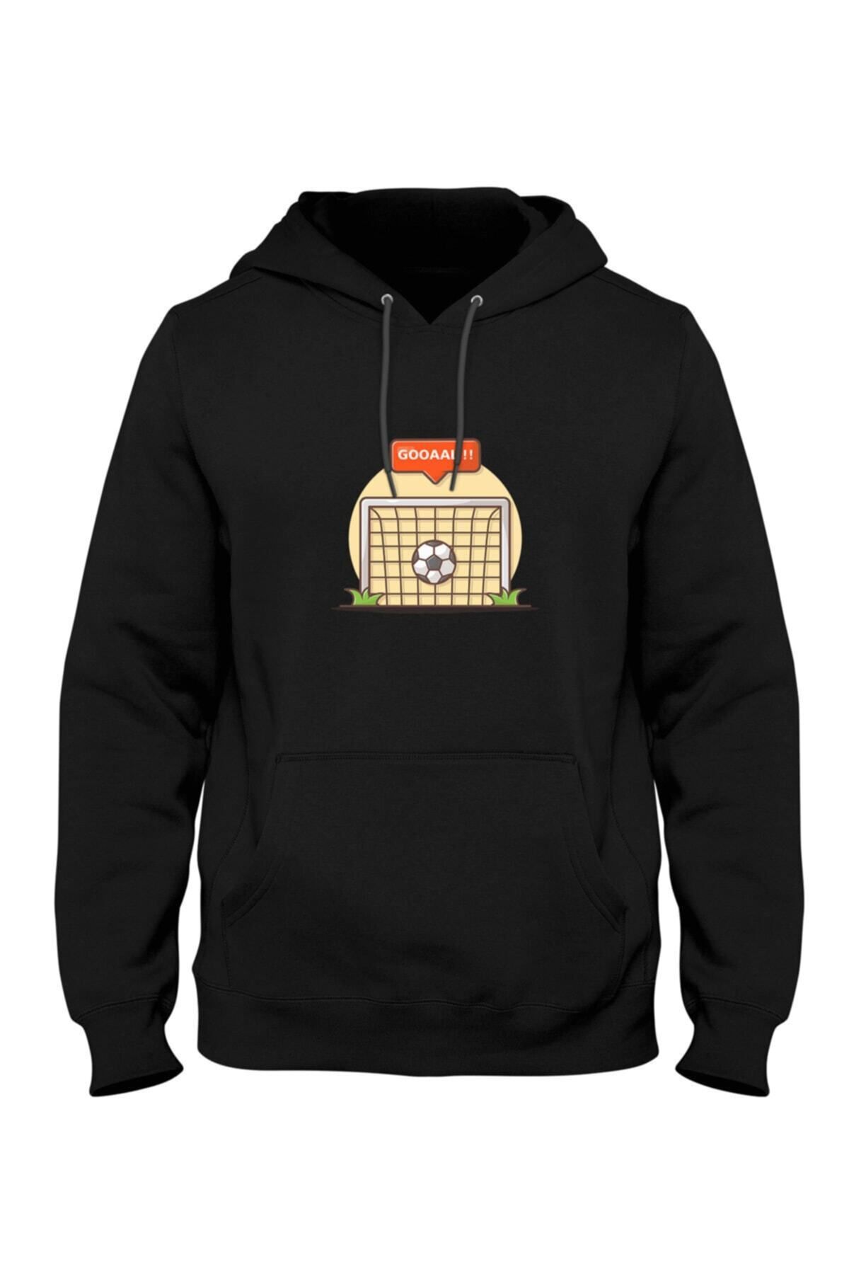 Pisa Art Kale Baskılı Kanguru Cepli Kapşonlu Sweatshirt Bll1194