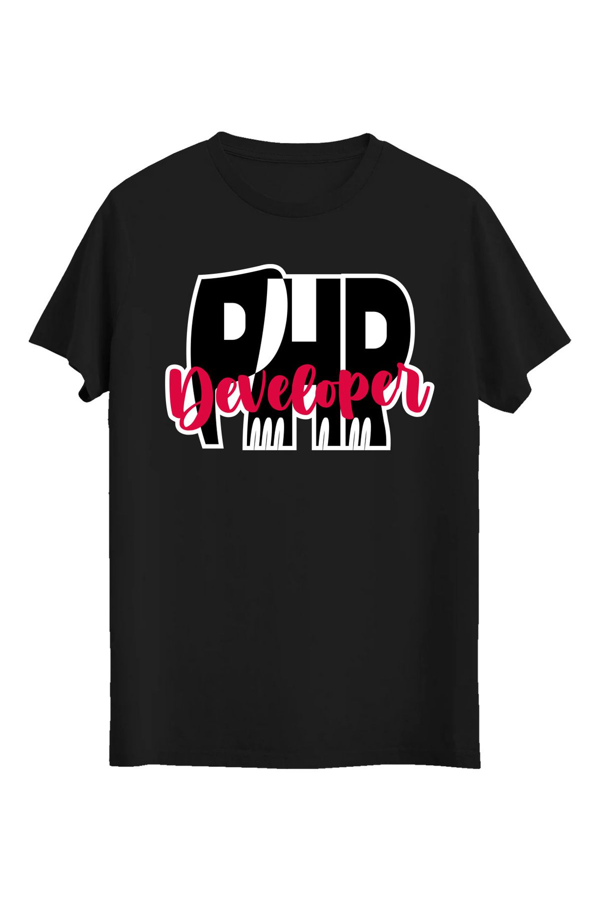 srcmarket Yazılımcılara Özel, Php Developer Baskılı Unisex Tshirt