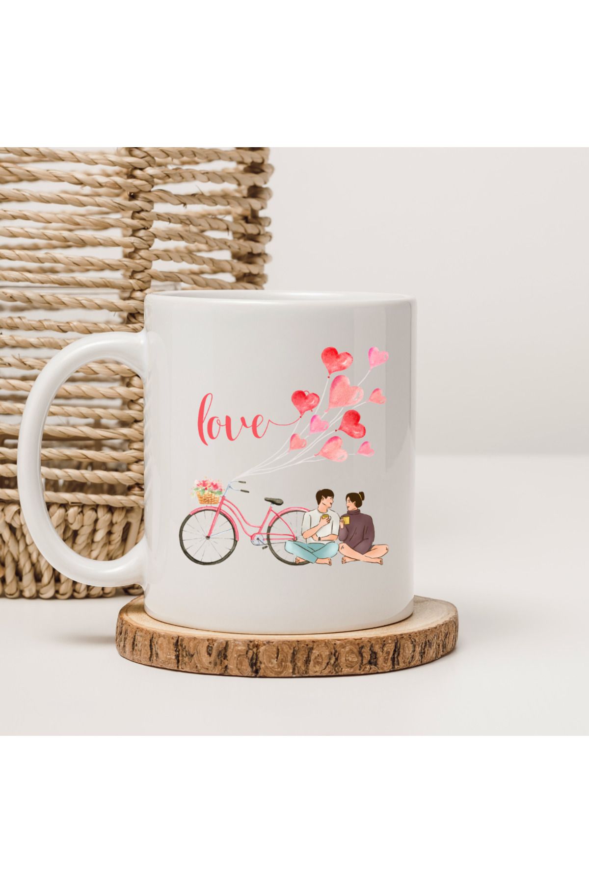 BRKDESING Love Baskılı Kupa Bardak