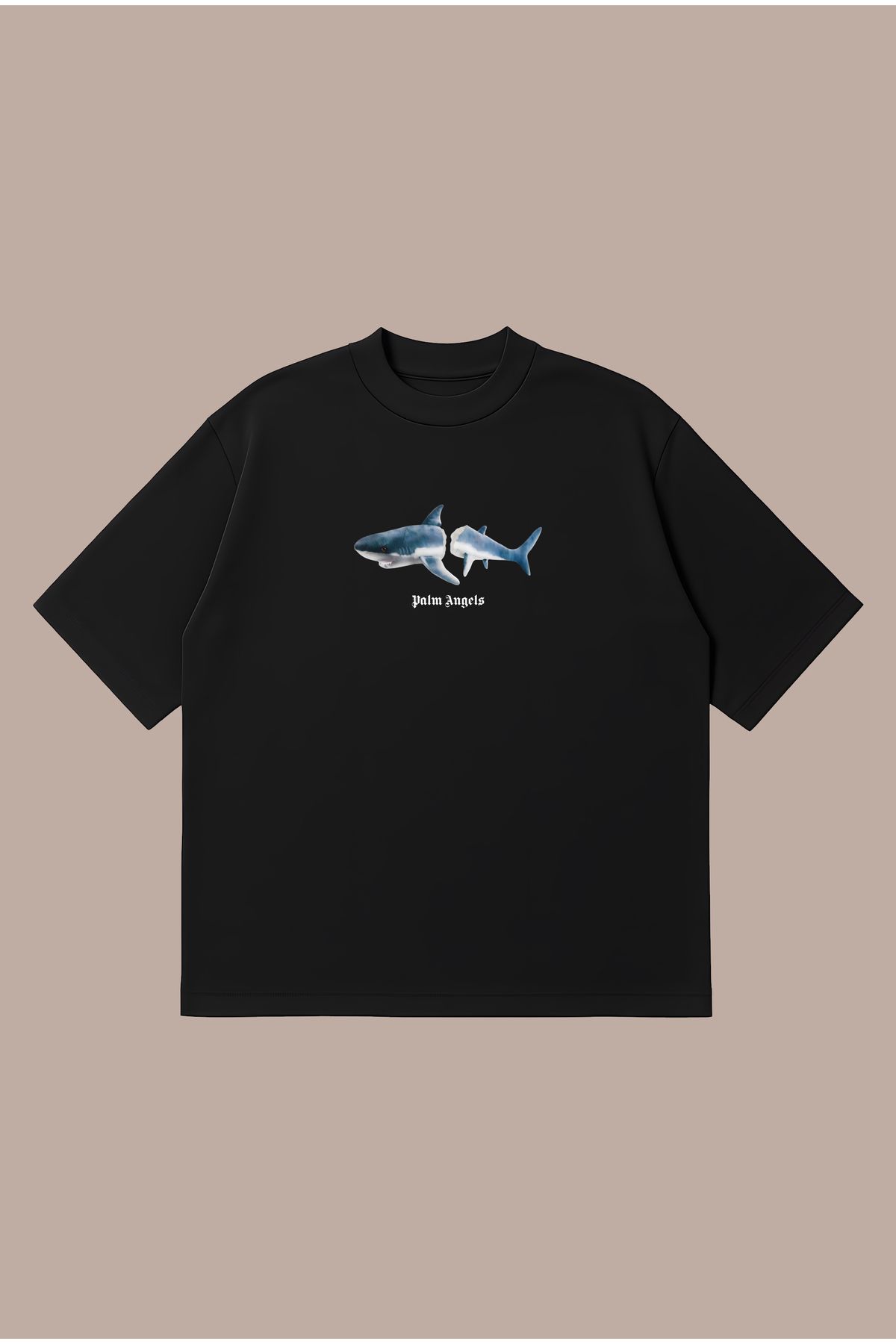 PURE POWER Palm Angels Shark Boxy Fit Oversize Unisex Tshirt – Baskılı Tişört | Streetwear