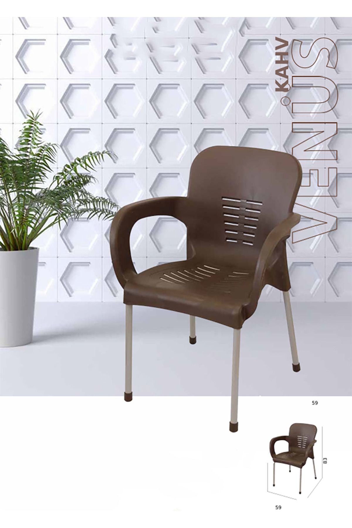 KANDİLLER VENÜS MODEL DEMİR AYAK PLASTİK SANDALYE 1 ADET