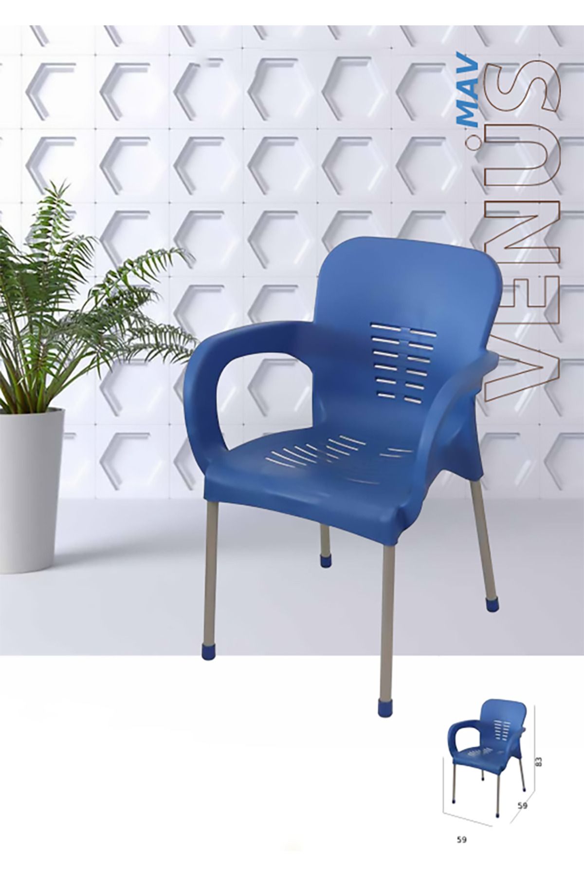 KANDİLLER VENÜS MODEL DEMİR AYAK PLASTİK SANDALYE 1 ADET