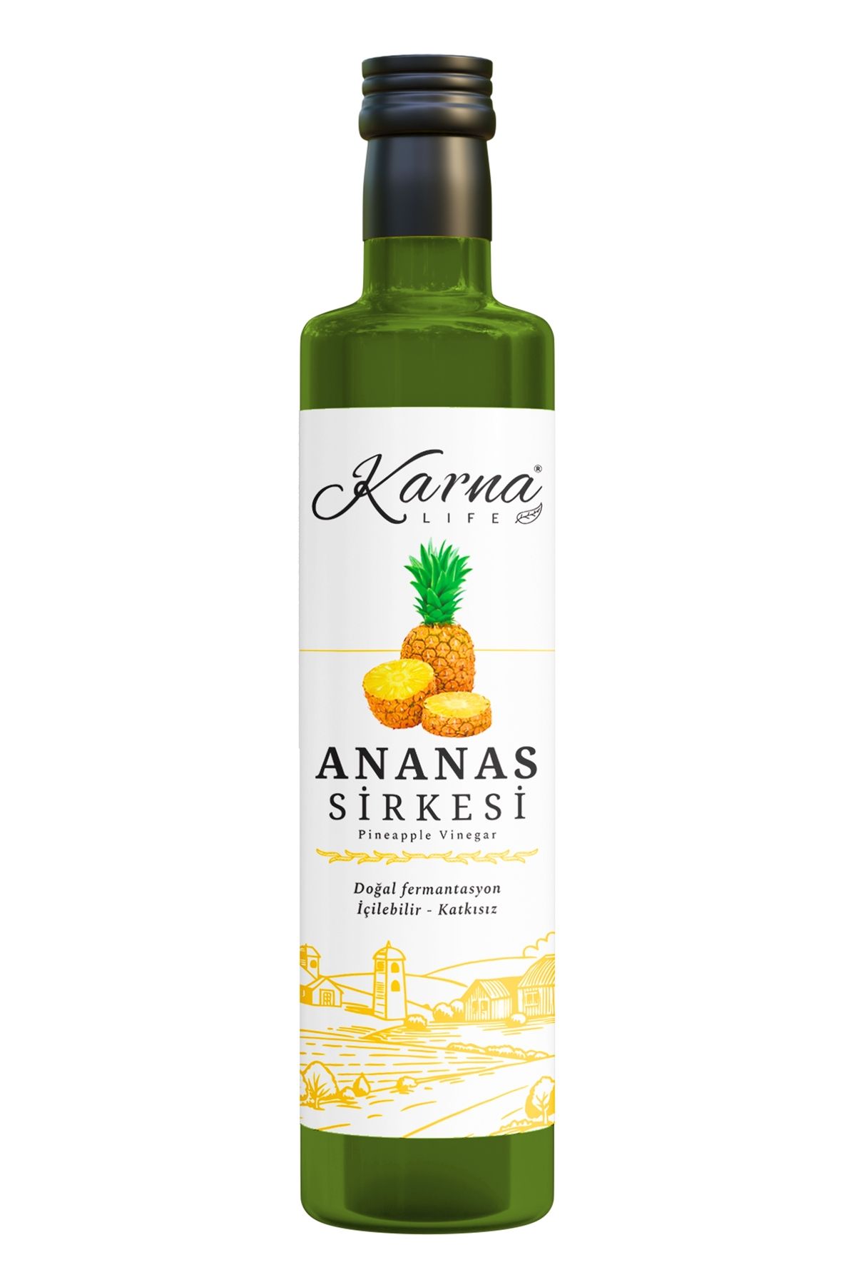 KARNA LİFE Ananas Sirkesi - Doğal Fermantasyon 500 ml