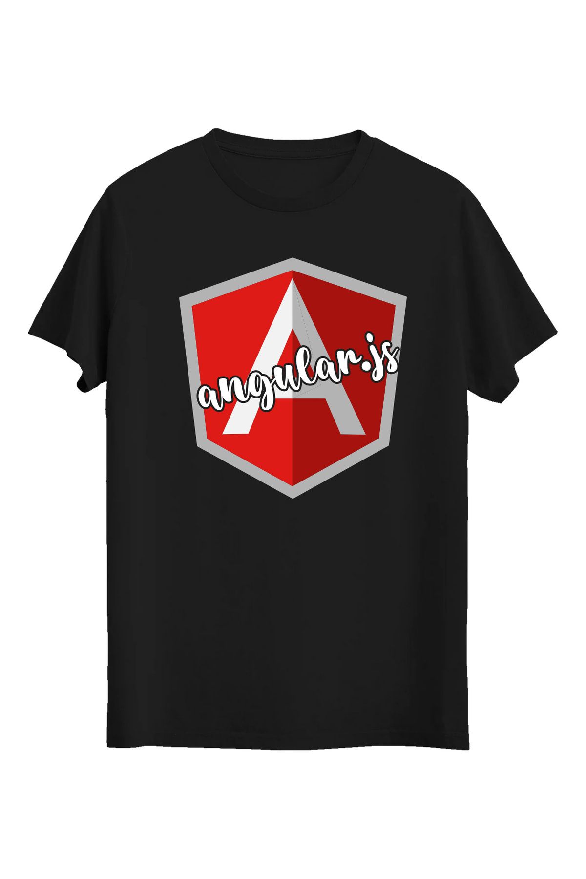 srcmarket Yazılımcılara Özel, Angular Developer Baskılı Unisex Tshirt