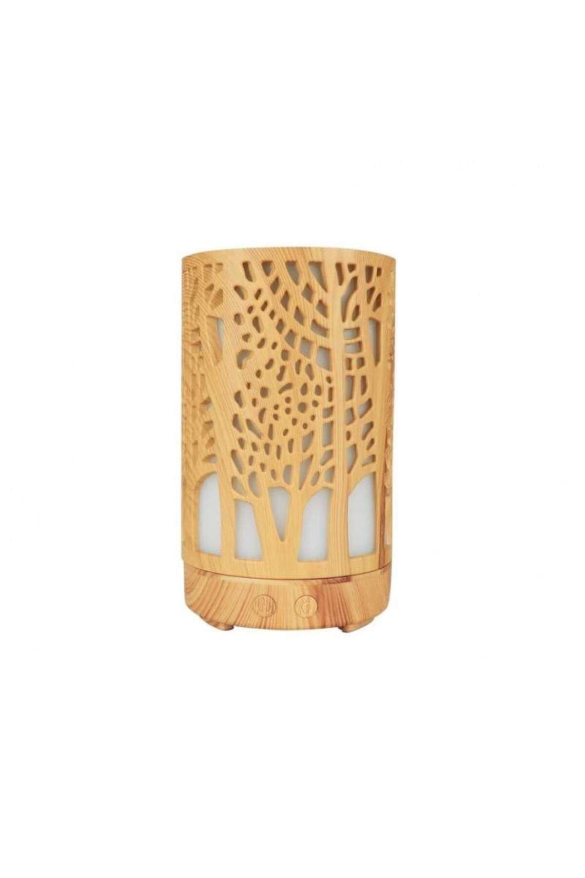 SIKS-Umidificator de aromaterapie ®, lumină LED în 7 culori, model cu copaci, culoare lemn deschis 1