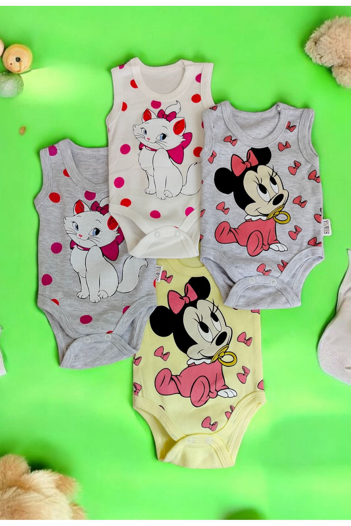 Phoenix touch Bebek body, desenli 4 adet