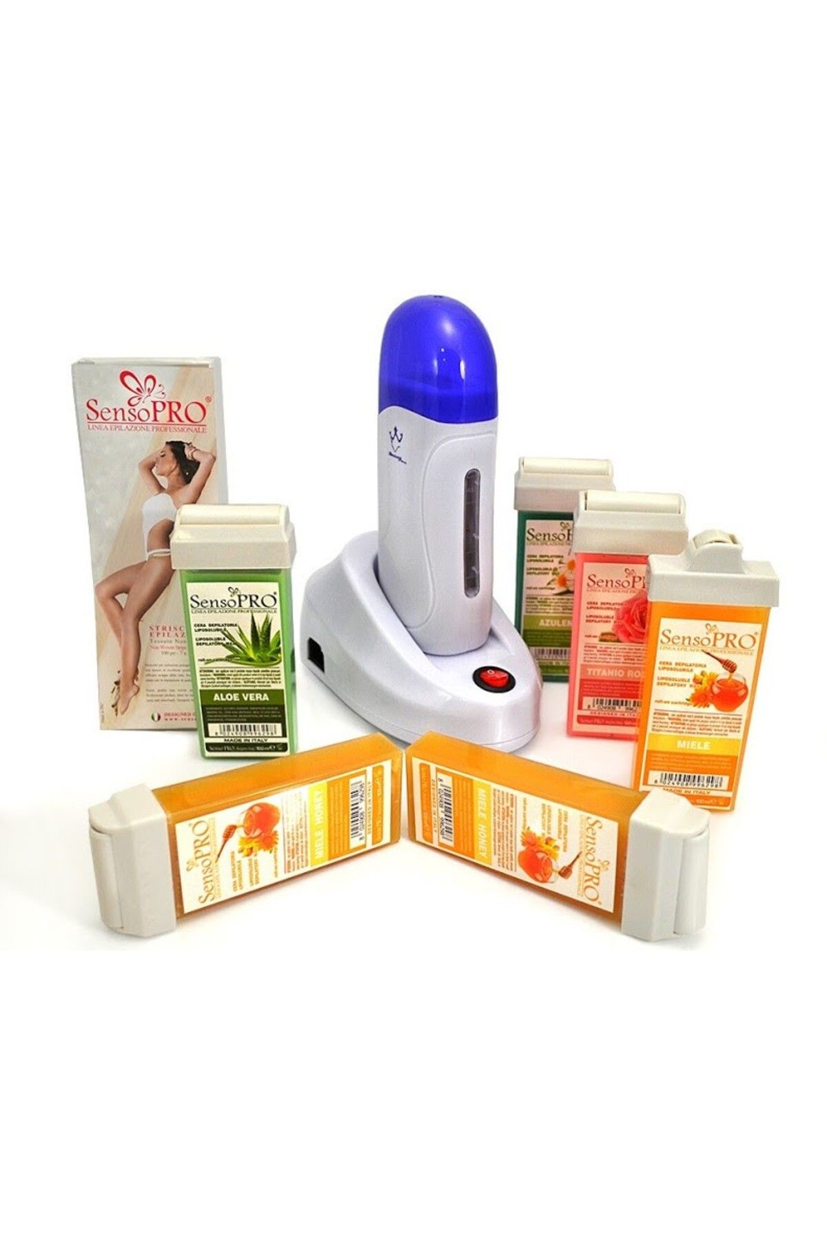 SensoPRO Milano Kit De Epilare Master Line + Cadou Rezervă De Ceară Aplicator Îngust - One Size