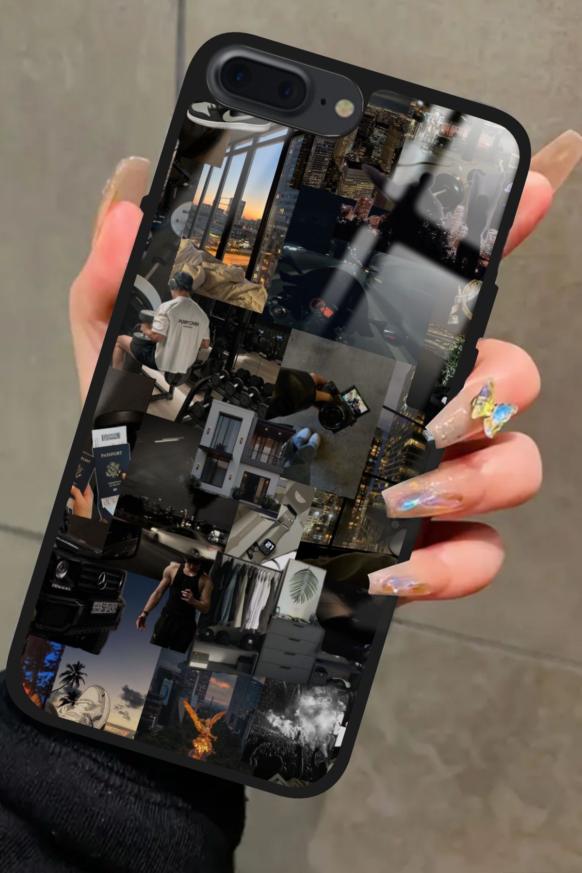 Snacase iPhone 8 Plus Uyumlu Gym Tasarımlı Glossy Premium Kılıf