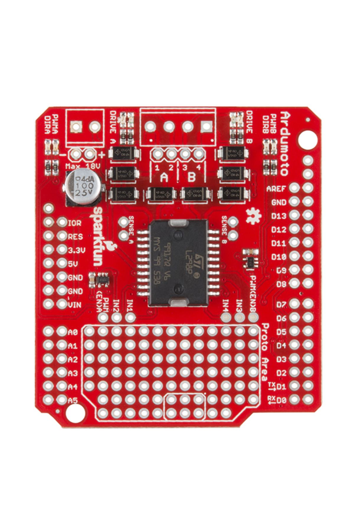 Sparkfun-Ardumoto - Motor Driver Shield 3