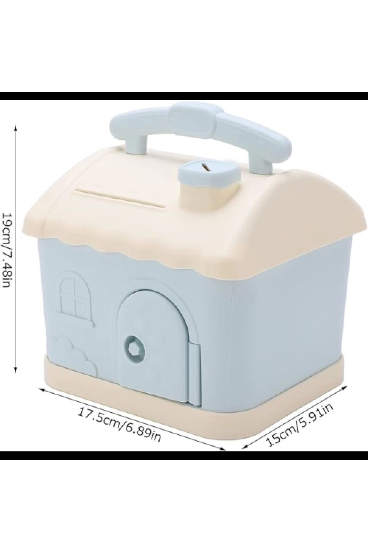devigo Casă De Păpuși Cu Cheie De Dimensiuni Mari - Cutie De Bani În Formă De Casă - Roz Cu Opțiuni De Culoare Albastru Roz - One Size
