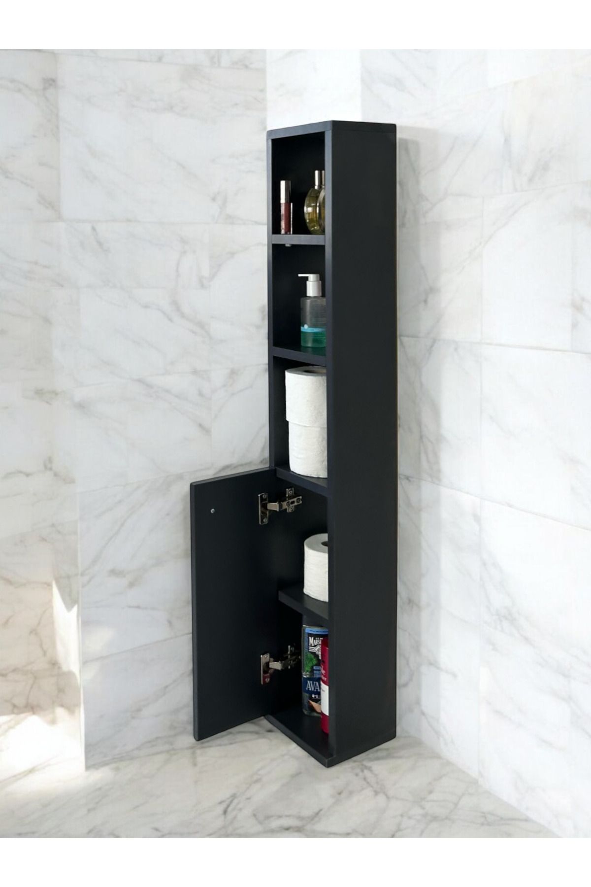 aden home senin evin senin dünyan WC Klozet Rafı, Tuvalet Kağıtlığı, %100 MDF Banyo Düzenleyici Raf, Banyo Lavabo Dolabı, WC Kağıtlık