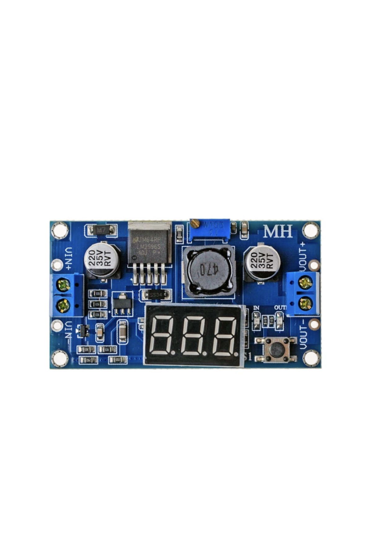 ROBOFUN-LM2596S module with adjustable step-down LED voltmeter 2