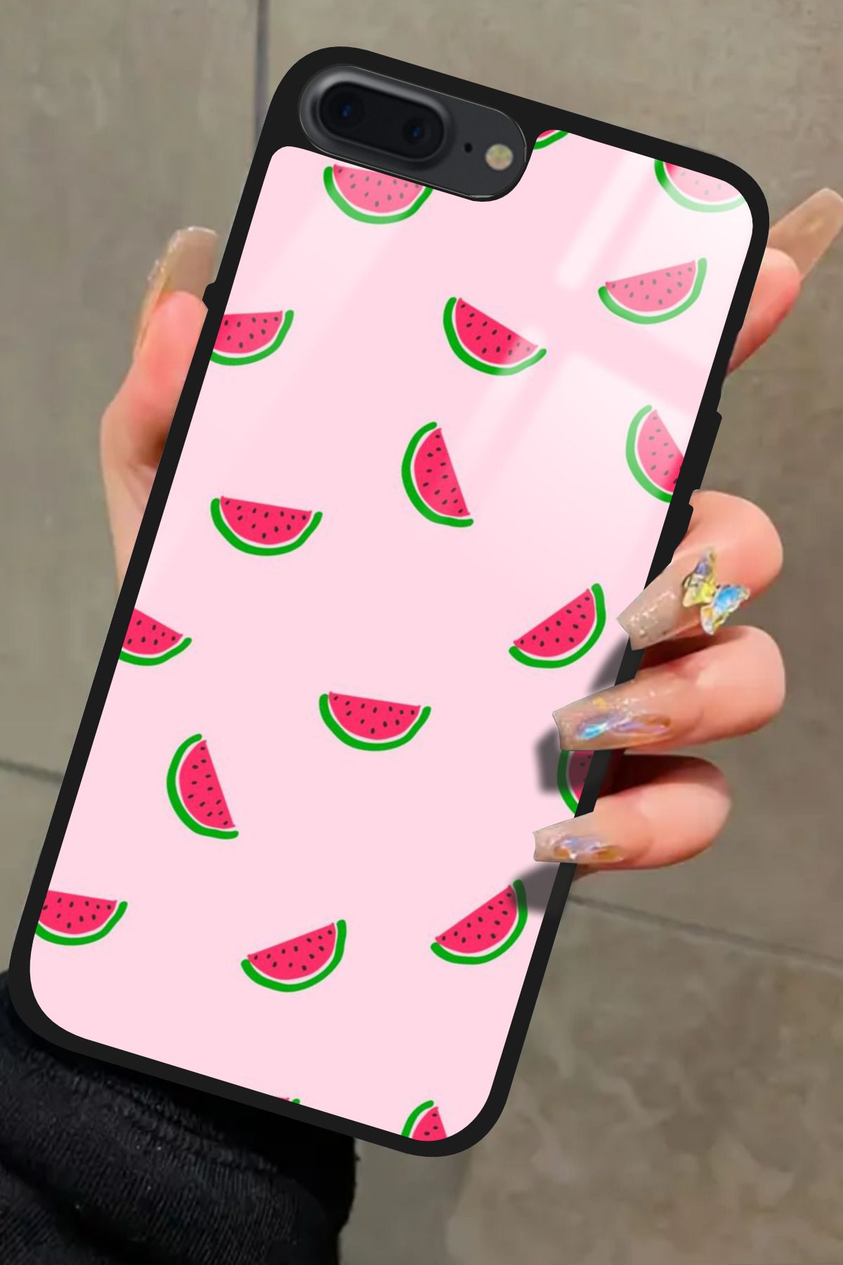 Snacase iPhone 7 Plus Uyumlu Karpuz Tasarımlı Glossy Premium Kılıf