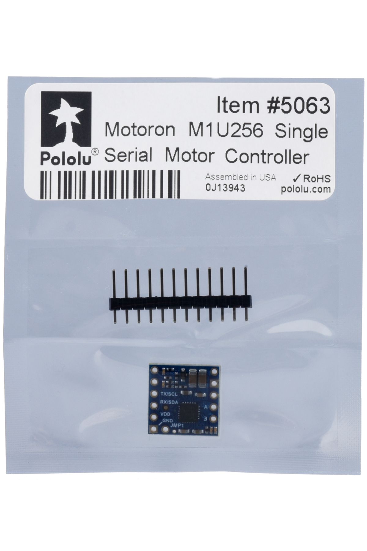 Pololu-Motoron M1U256 serial motor controller, single UART interface 5