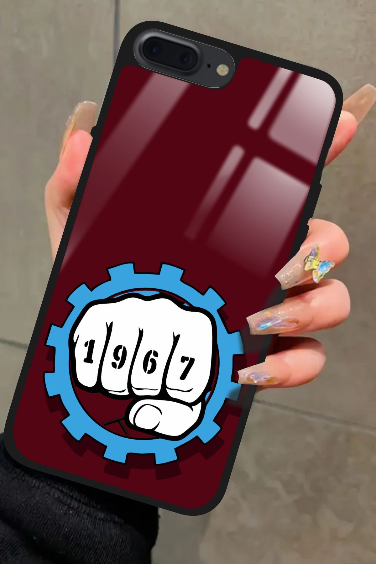 Snacase iPhone 8 Plus Uyumlu 1967 Yazılı Glossy Premium Kılıf