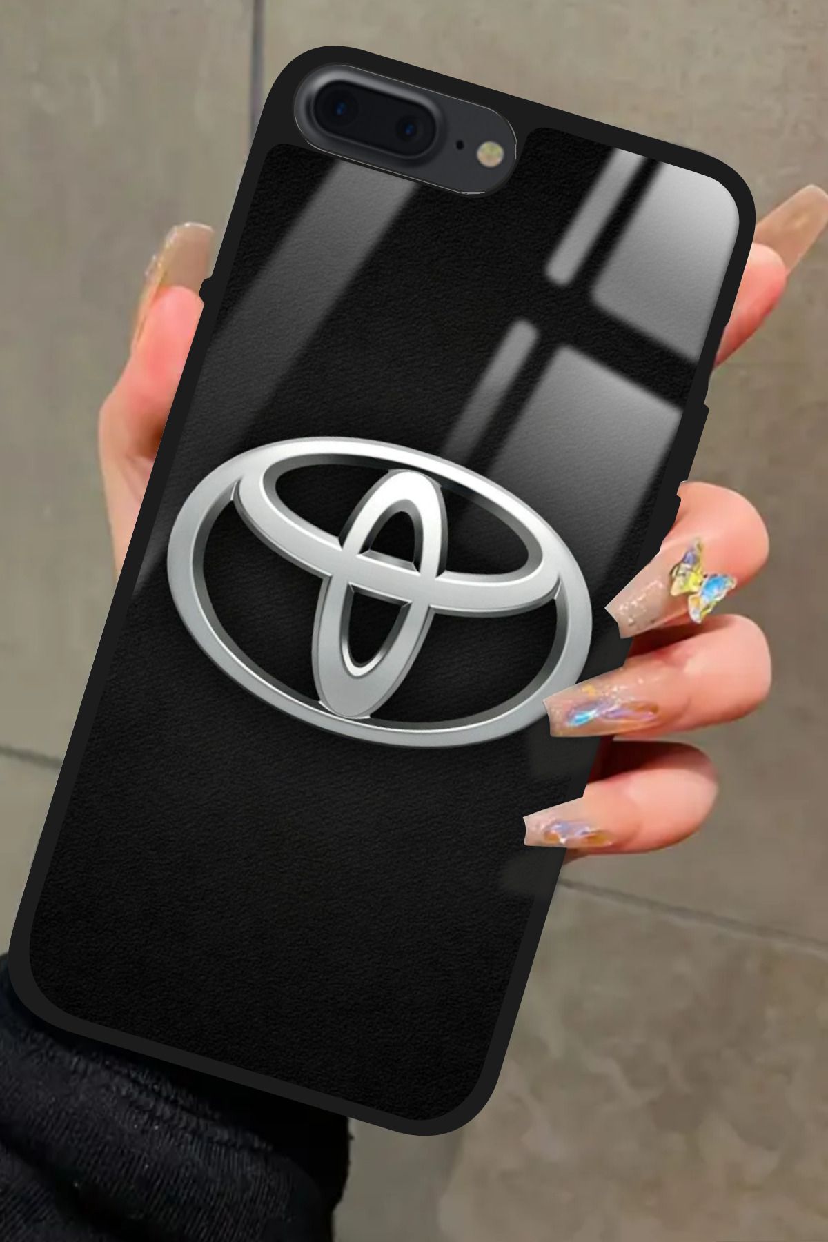 Snacase iPhone 8 Plus Uyumlu Araba Logosu Tasarımlı Glossy Premium Kılıf