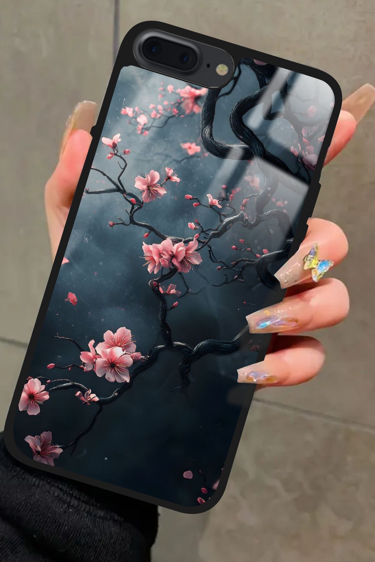 Snacase iPhone 7 Plus Uyumlu Van Gogh Ağaç Tablosu Tasarımlı Glossy Premium Kılıf