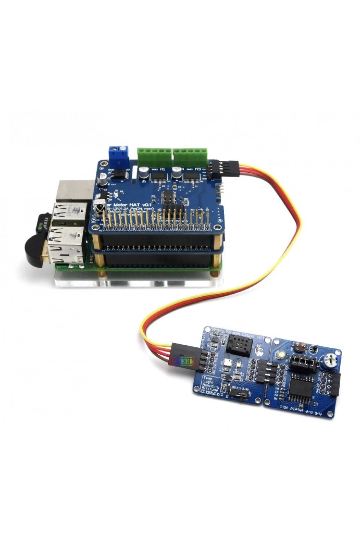 ROBOFUN-DC+stepper motor HAT for Raspberry Pi 4