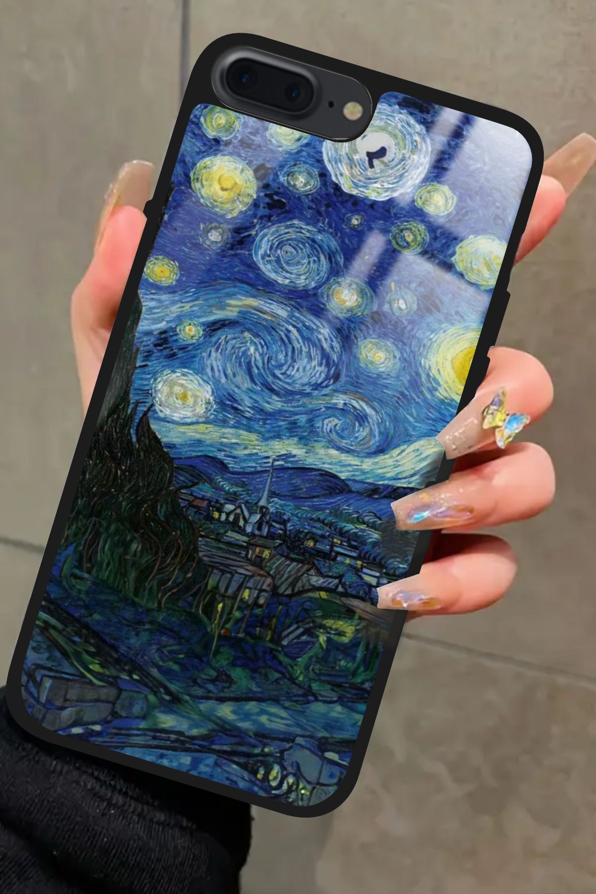Snacase iPhone 7 Plus Uyumlu Van Gogh Tasarımlı Glossy Premium Kılıf