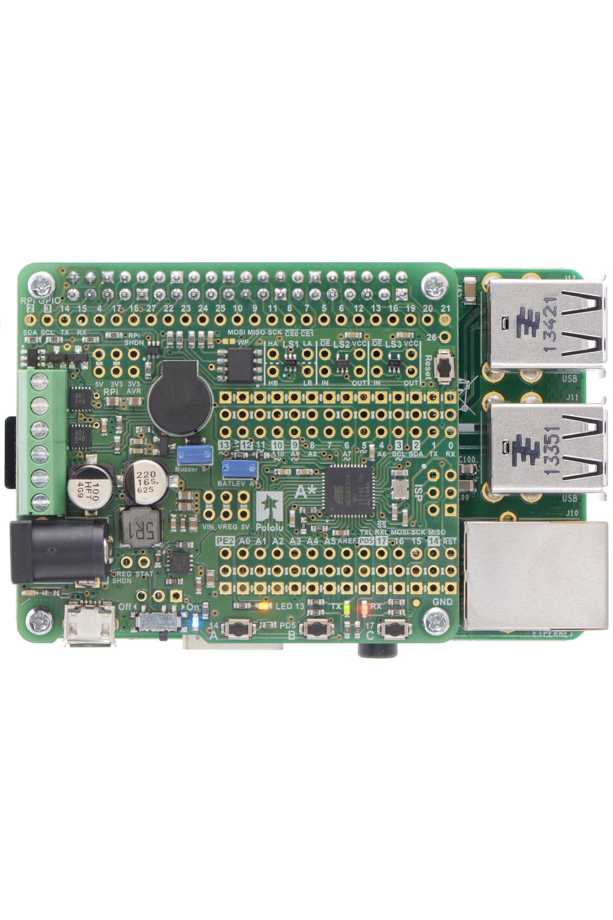 Pololu-A-Star 32U4 Robot Controller SV for Raspberry Pi (Without connectors) 4