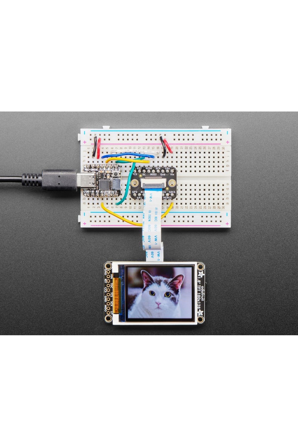 Adafruit-TFT color display, 4.6cm, with MicroSD card breakout - ST7735R 7