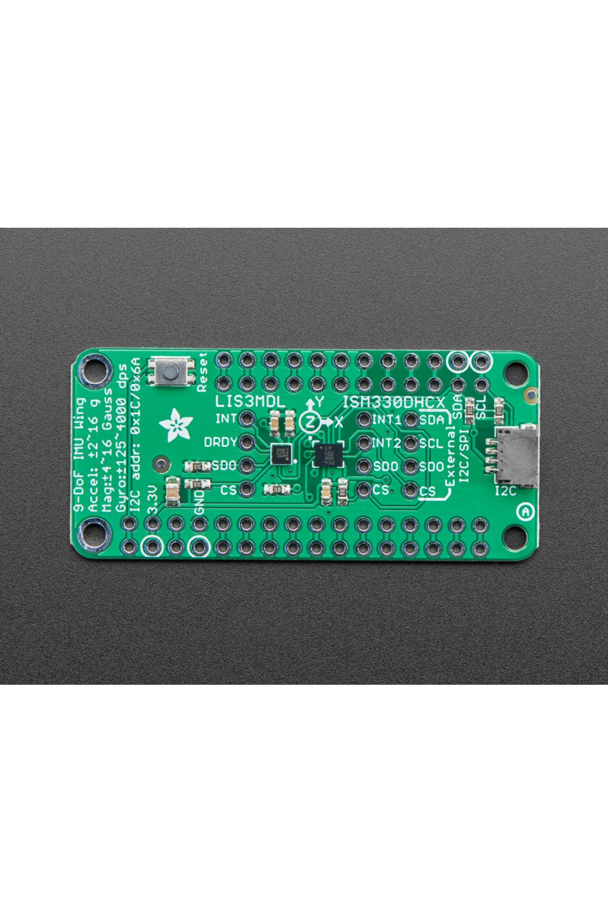 Adafruit-ISM330DHCX + LIS3MDL FeatherWing 9-DoF IMU 2