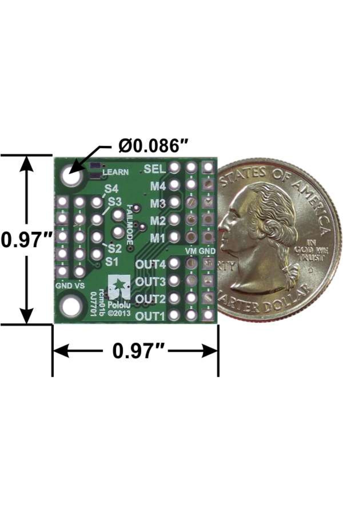 Pololu-4-Channel RC Servo Multiplexer (Partial Kit) 3