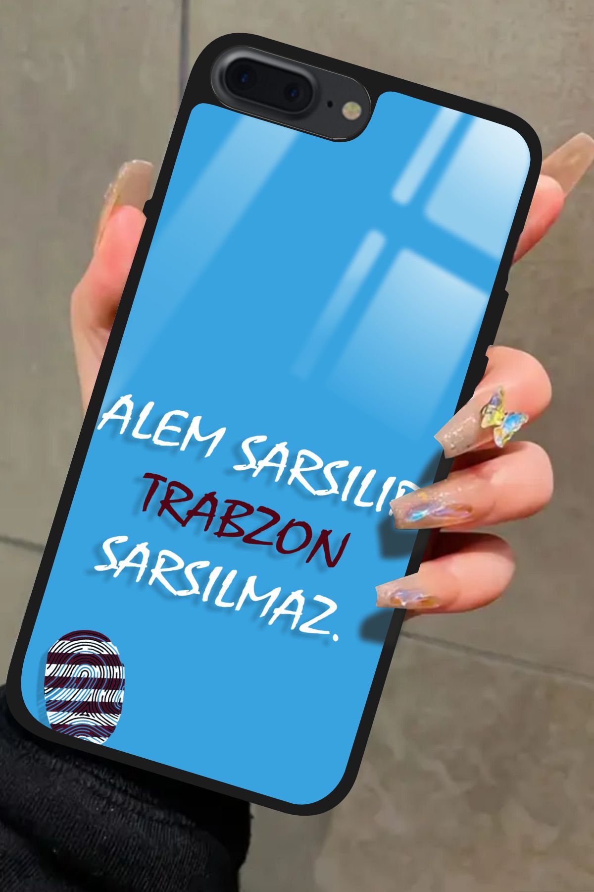 Snacase iPhone 7 Plus Uyumlu Trabzon Yazılı Glossy Premium Kılıf