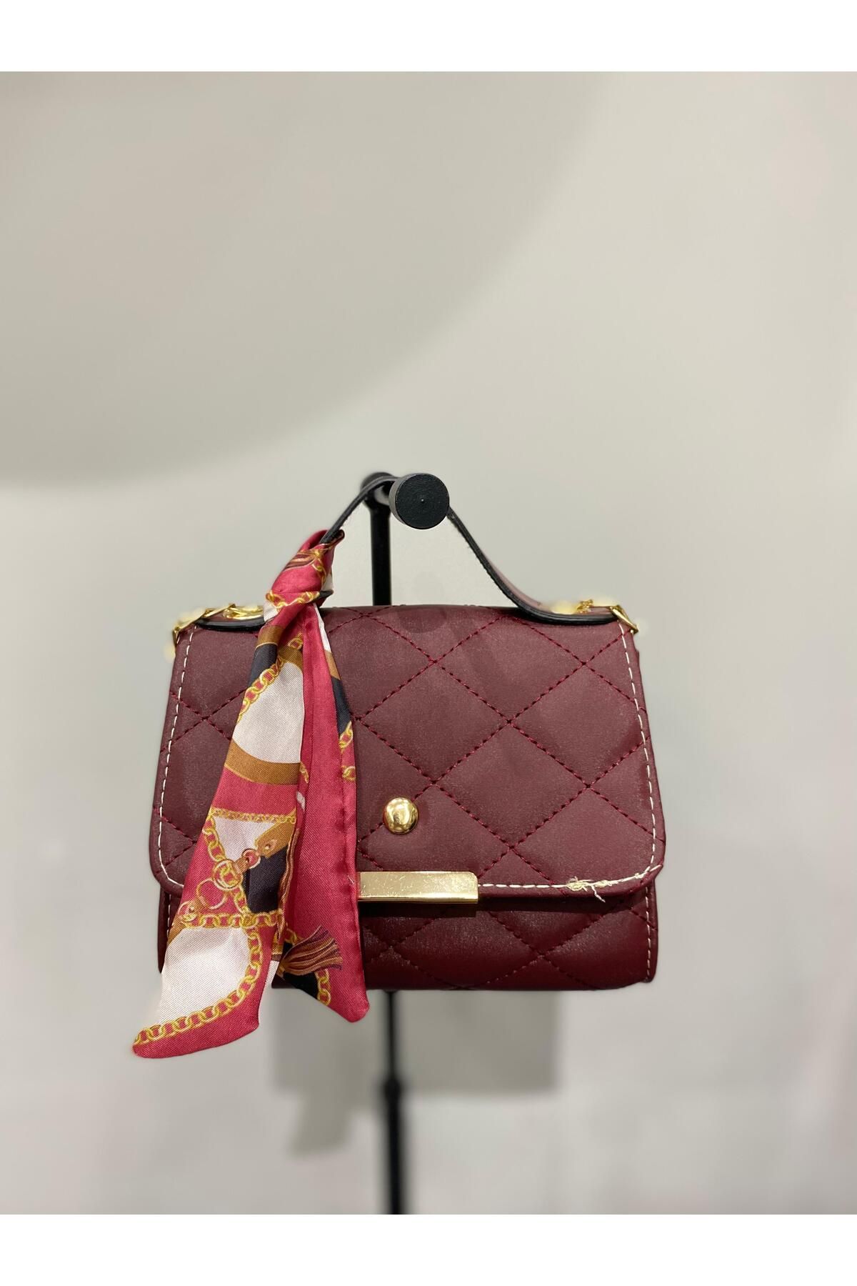 Butik Kadın Omuz Askılı Fularlı Çanta