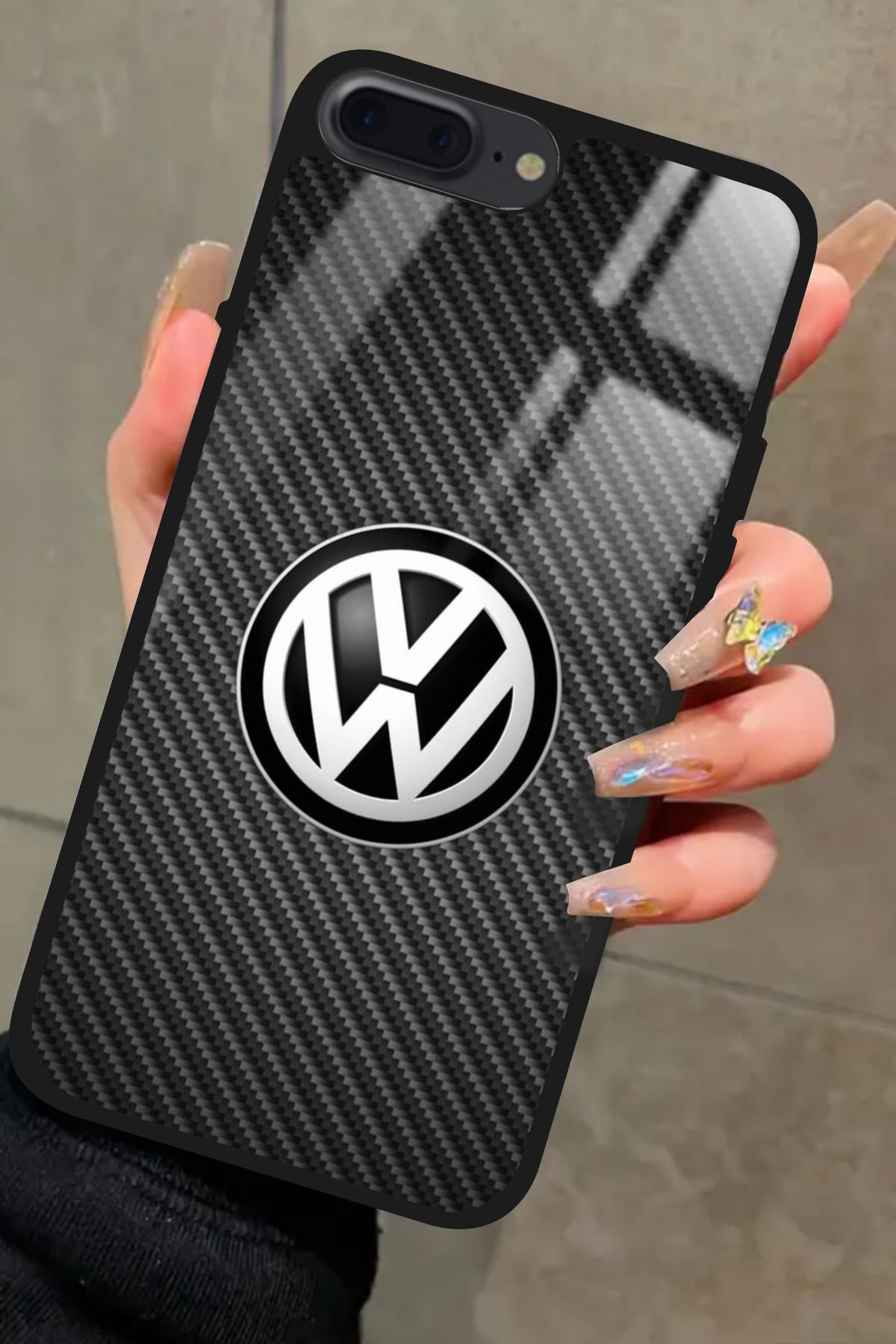 Snacase iPhone 7 Plus Uyumlu Araba Logosu Tasarımlı Glossy Premium Kılıf