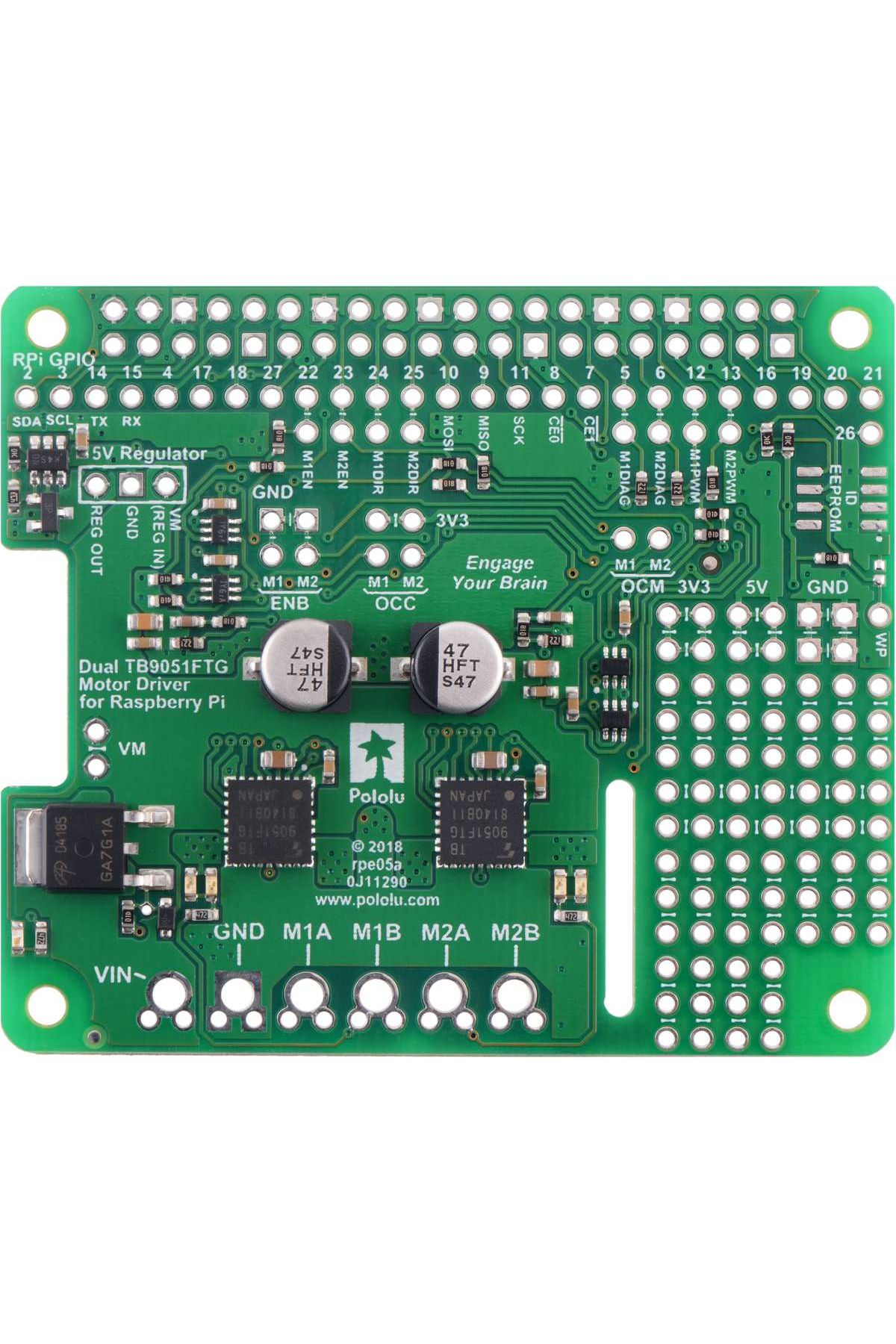 Pololu-TB9051FTG dual motor driver for Raspberry Pi (partial kit) 3