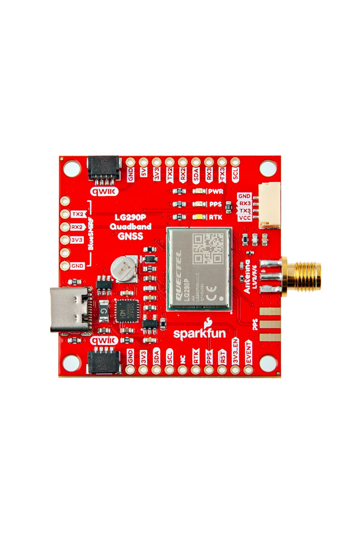 ROBOFUN-SparkFun Quadband GNSS RTK Breakout - LG290P (Qwiic) 2