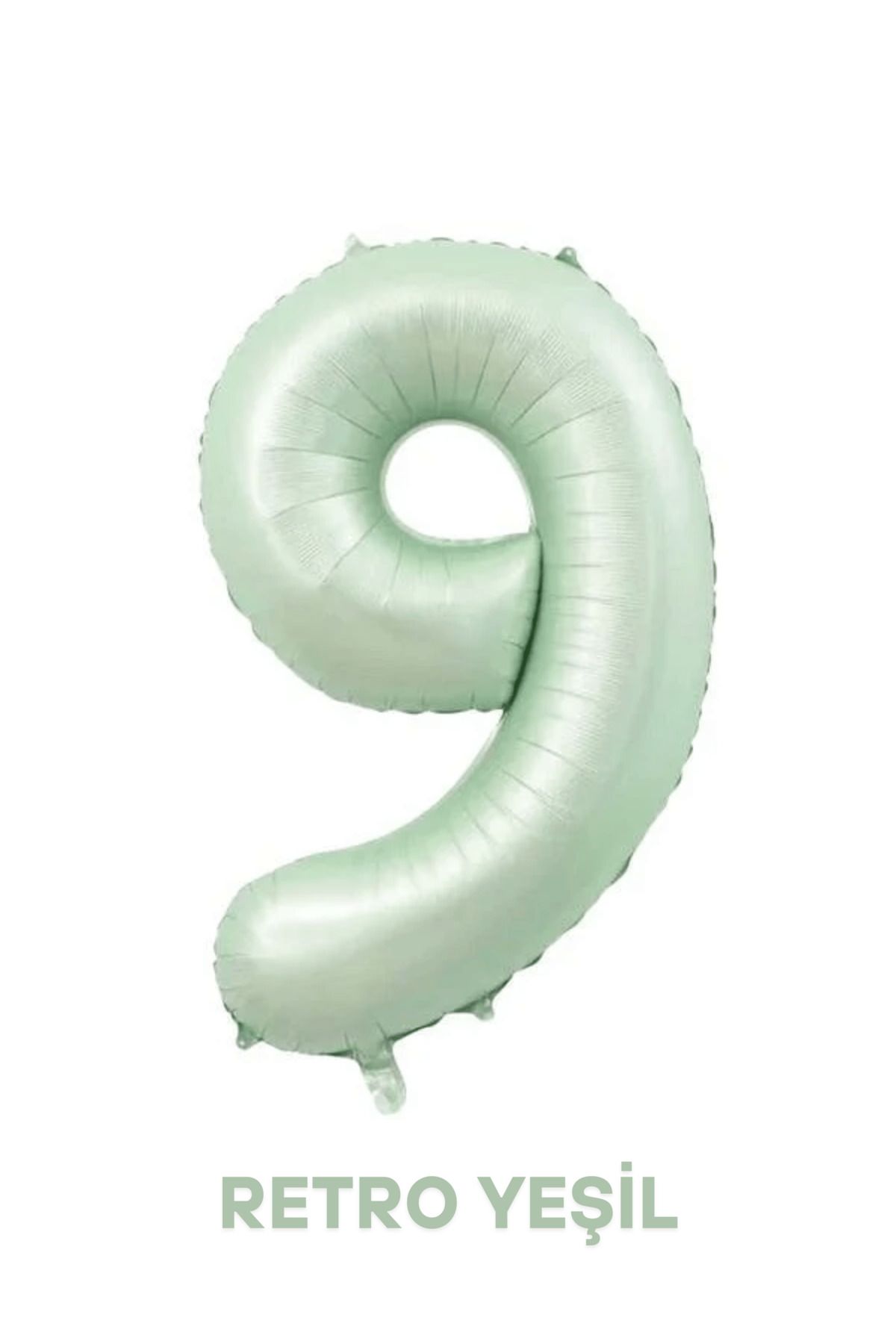Mielibon Retro Yeşil Rakam Folyo Balon - 76 cm