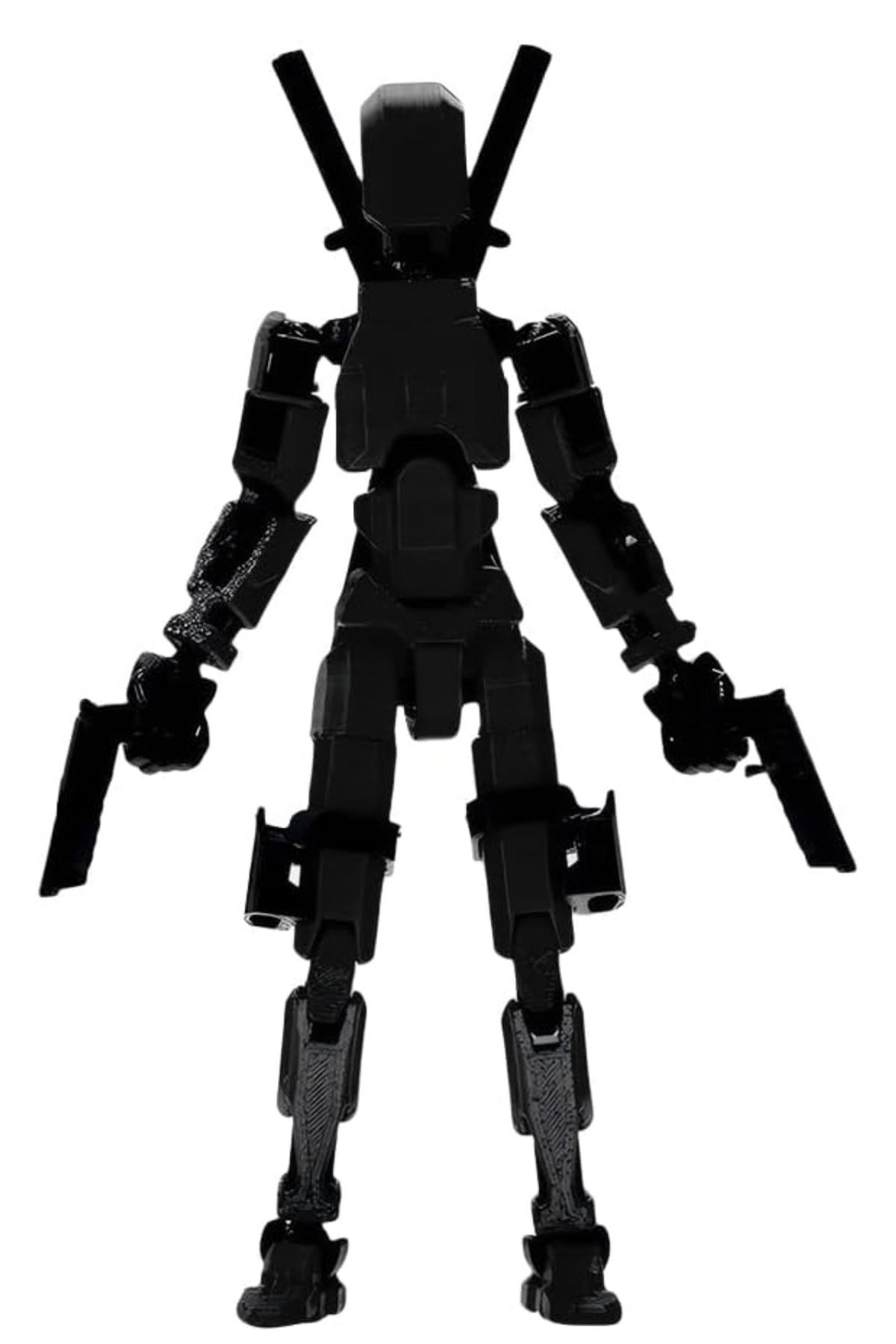 ThreeDesignStore Dummy 15Cm Hareketli Savaşçı Figür Full Siyah Oyuncak Figür