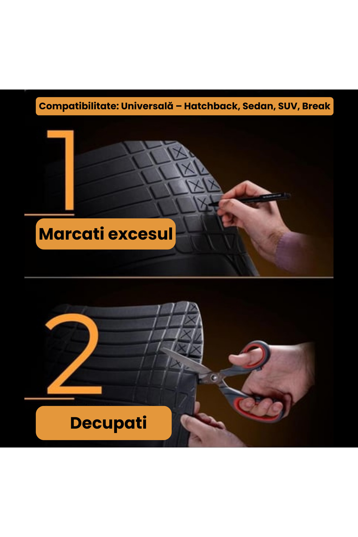 TEAMCAR-Covorașe auto Hyundai i30 I (2007-2012) - Tip tavă din cauciuc 8