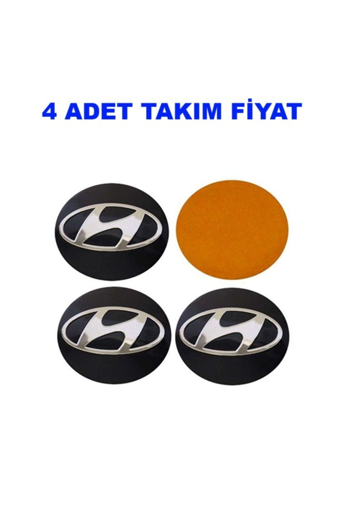 RENSA JANT GÖBEK ARMA SİYAH RENK 56mm YAPIŞMA 4 ADET TAKIM HYUNDAI
