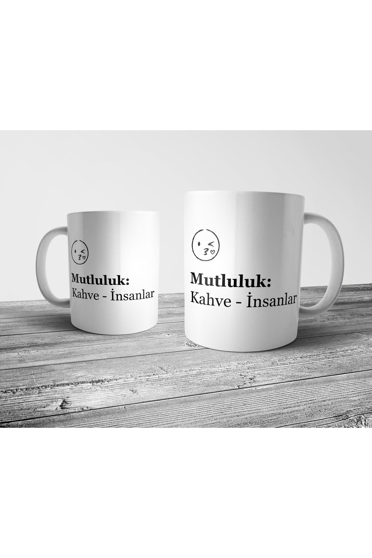 Pixxa Kahve ve Mutluluk - Kahve Sevgisi Kupa Bardak Model 1