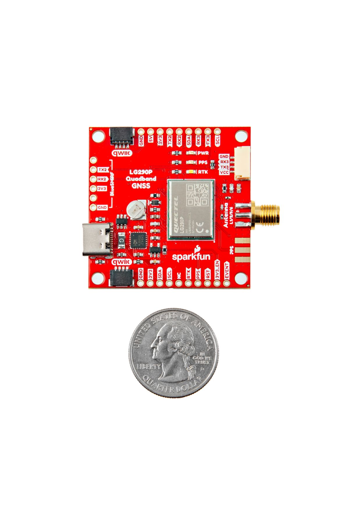 ROBOFUN-SparkFun Quadband GNSS RTK Breakout - LG290P (Qwiic) 4