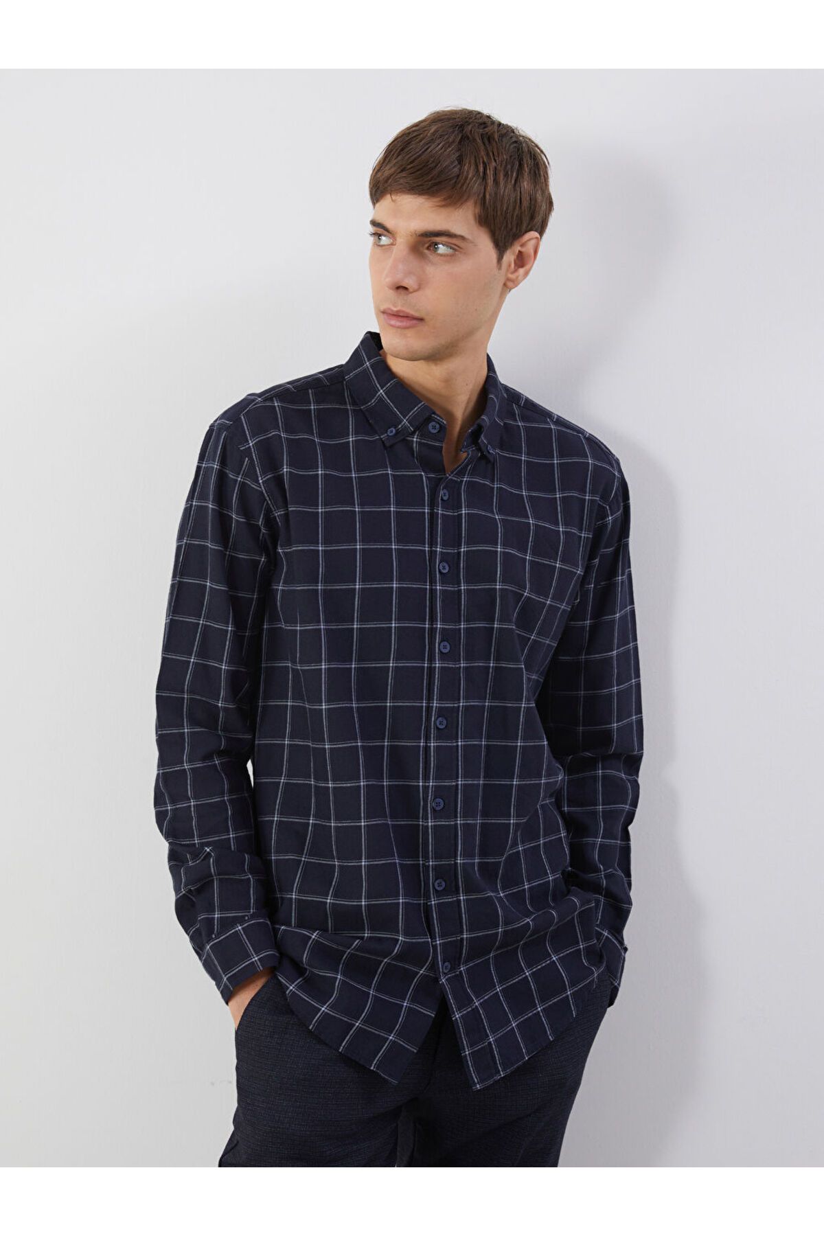 LC Waikiki Regular Fit Uzun Kollu Ekose Erkek Oduncu Gömlek