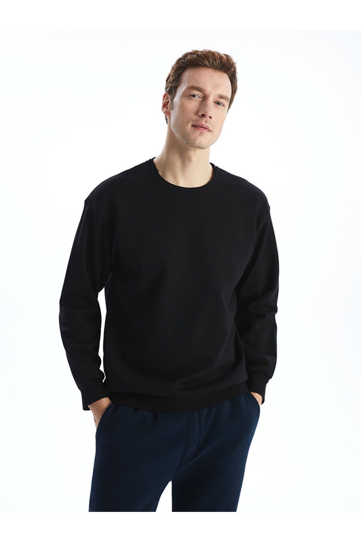 LC Waikiki Bisiklet Yaka Kısa Kollu Erkek Sweatshirt
