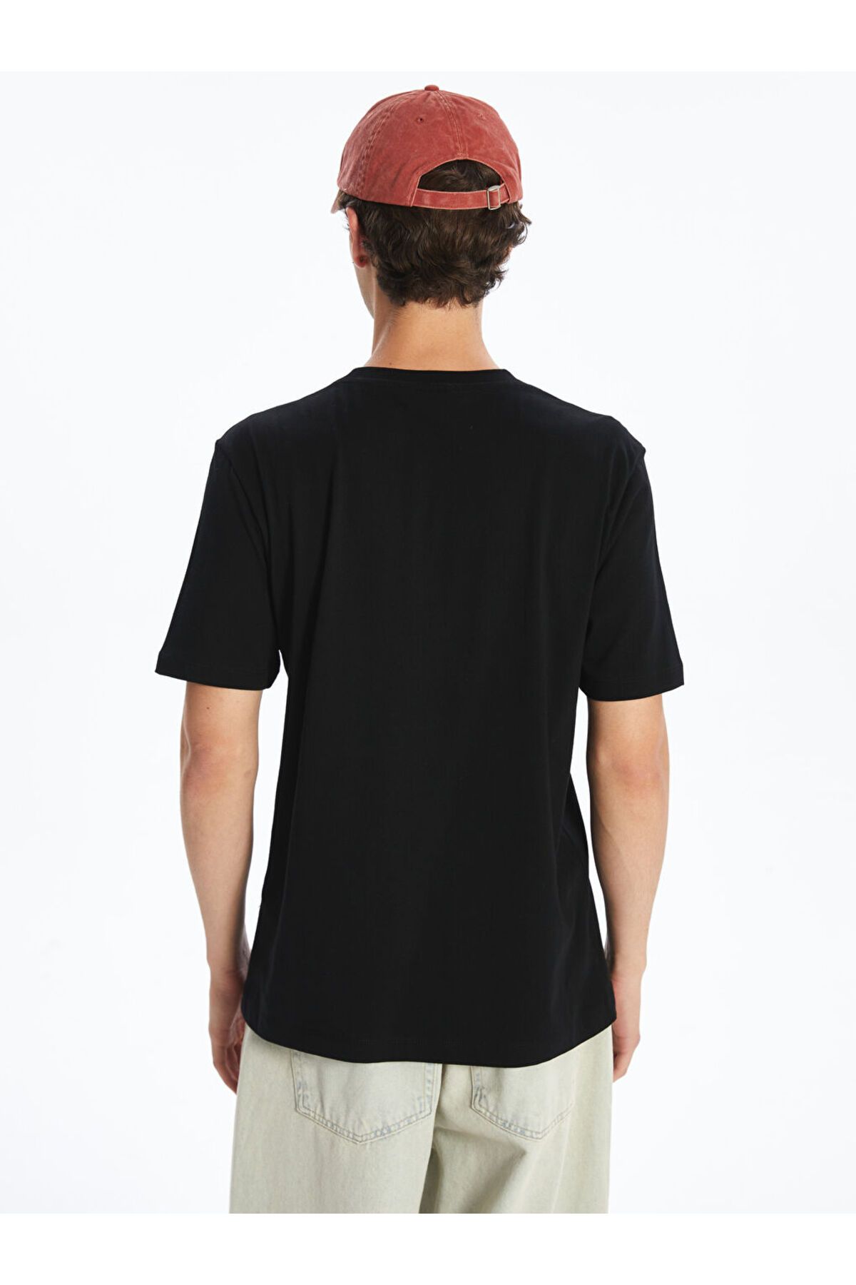 LC Waikiki-New Season Crew Neck εμπριμέ χτενισμένο βαμβακερό ανδρικό Tisort - S5QD53Z8 4