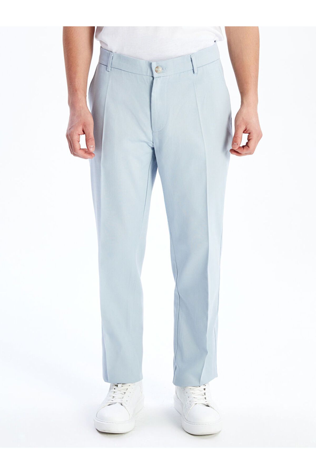 LC Waikiki-Ανδρικό παντελόνι Formal Beige Standard Fit Λινό Μικτό 2