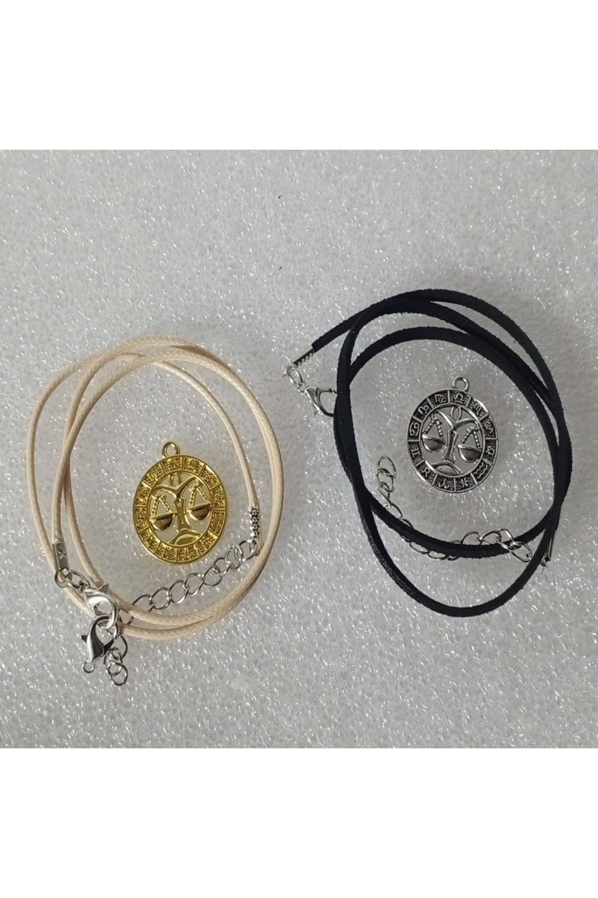 orco (1 GOLD COLOUR + 1 SILVER COLOUR ) 2 ADET BURÇ KOLYE TERAZİ BURCU