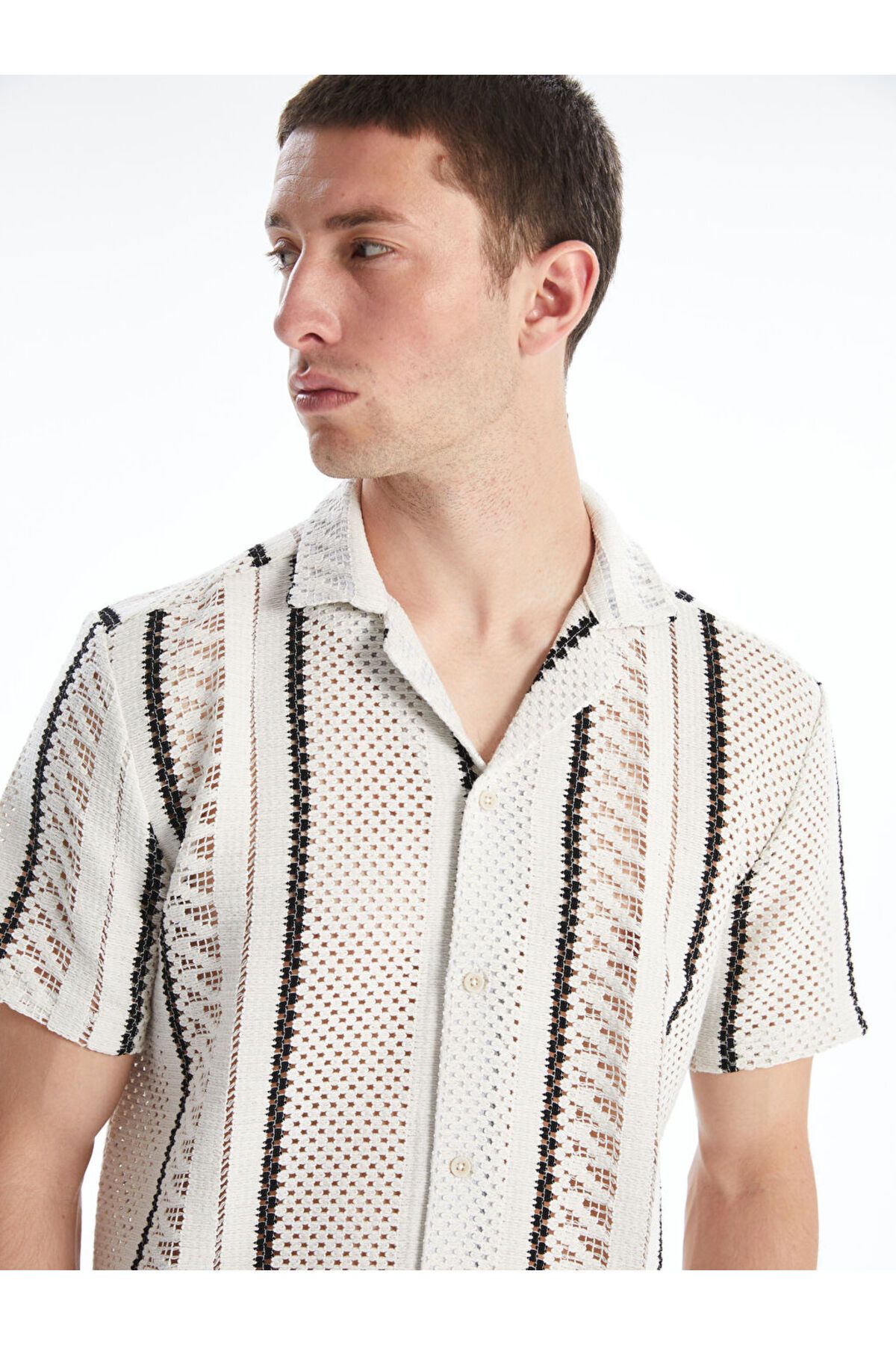 LC Waikiki Regular Fit Kısa Kollu Desenli Erkek Gömlek