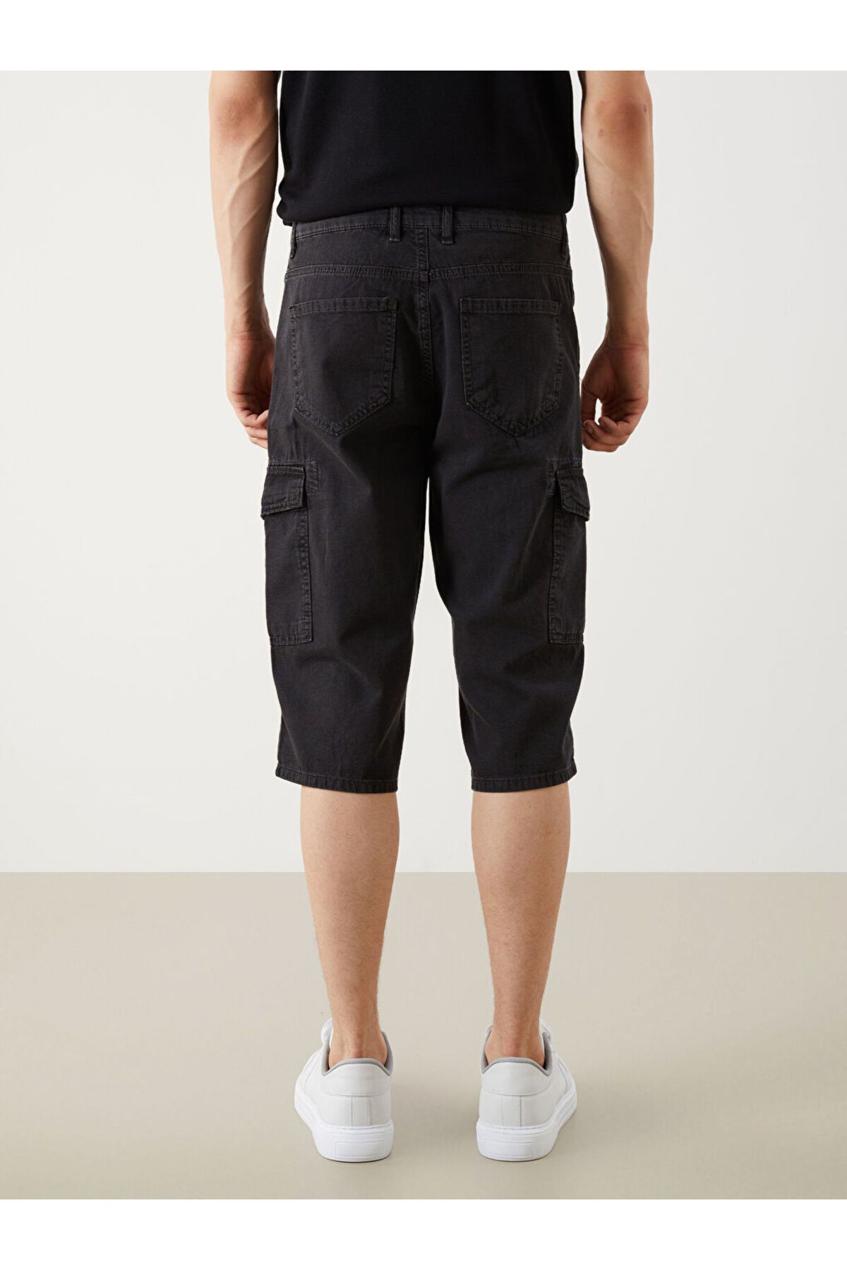 LC Waikiki-Sparkling Selections from Shining Store |   Jeans Gray Men's Cargo Jean Shorts 4
