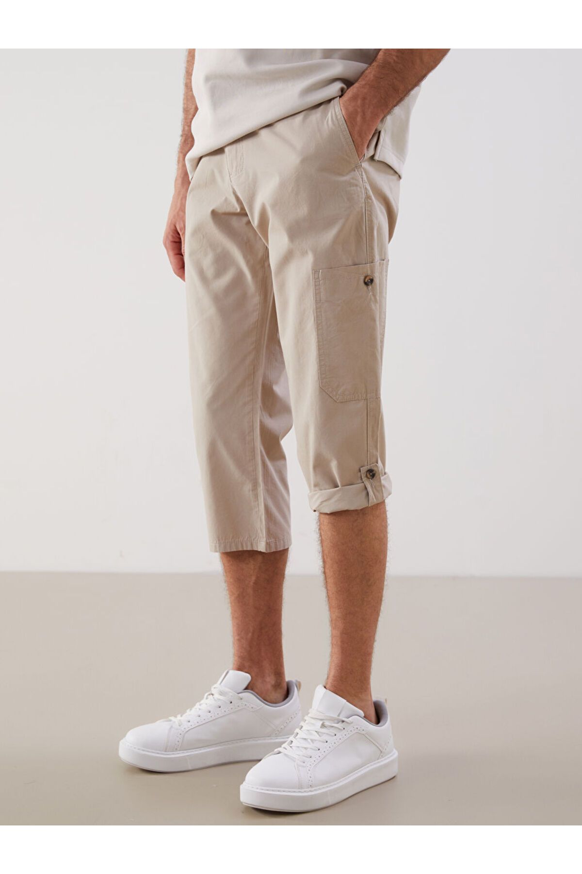 LC Waikiki-Sparkling Selections from Shining Store |   Beige Standard Fit Men's Roller Shorts 2