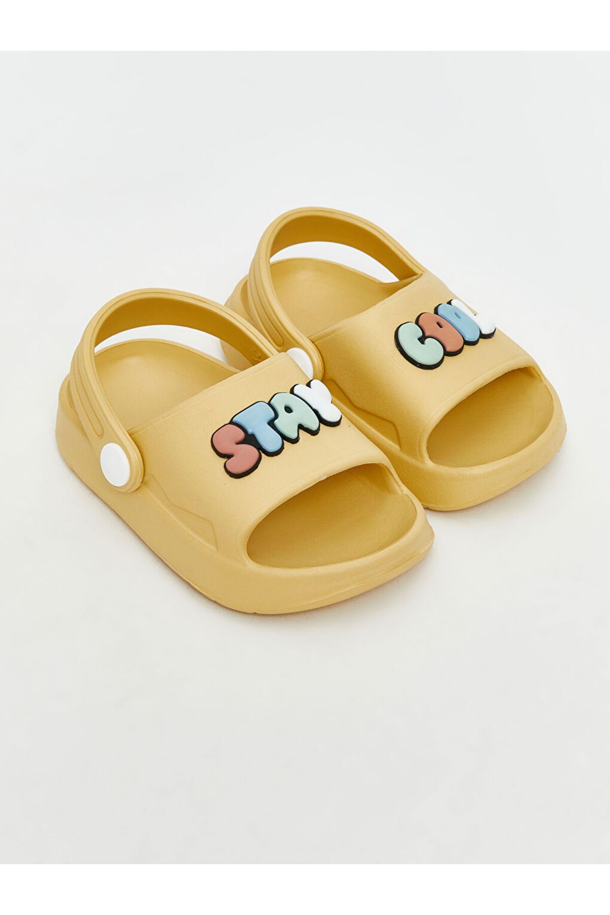 LC Waikiki LCW STEPS Sari Yazı Baskılı Erkek Bebek Sandalet